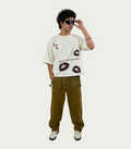 Tamrat off-white boxy fit graphic t-shirt