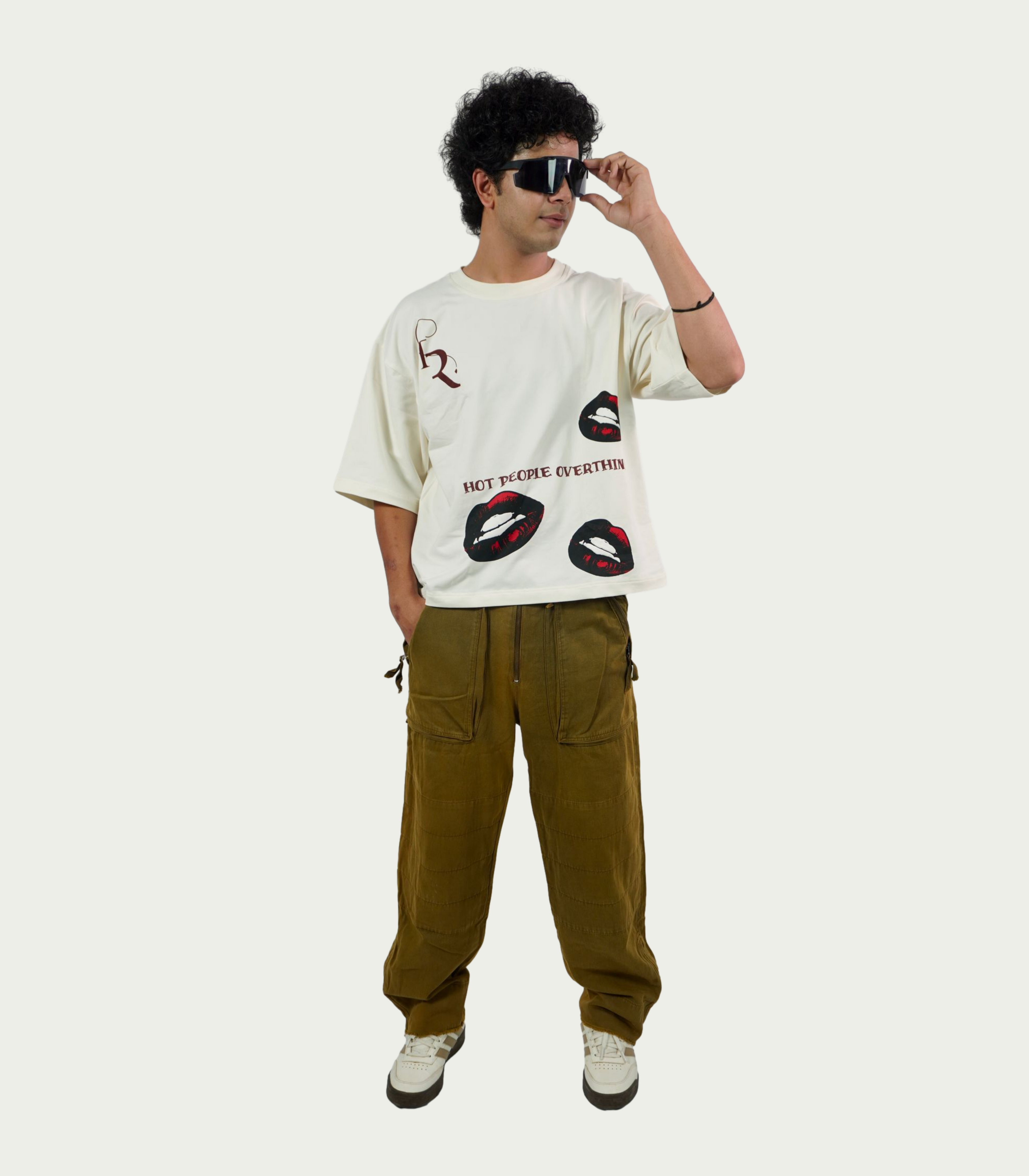 Tamrat off-white boxy fit graphic t-shirt